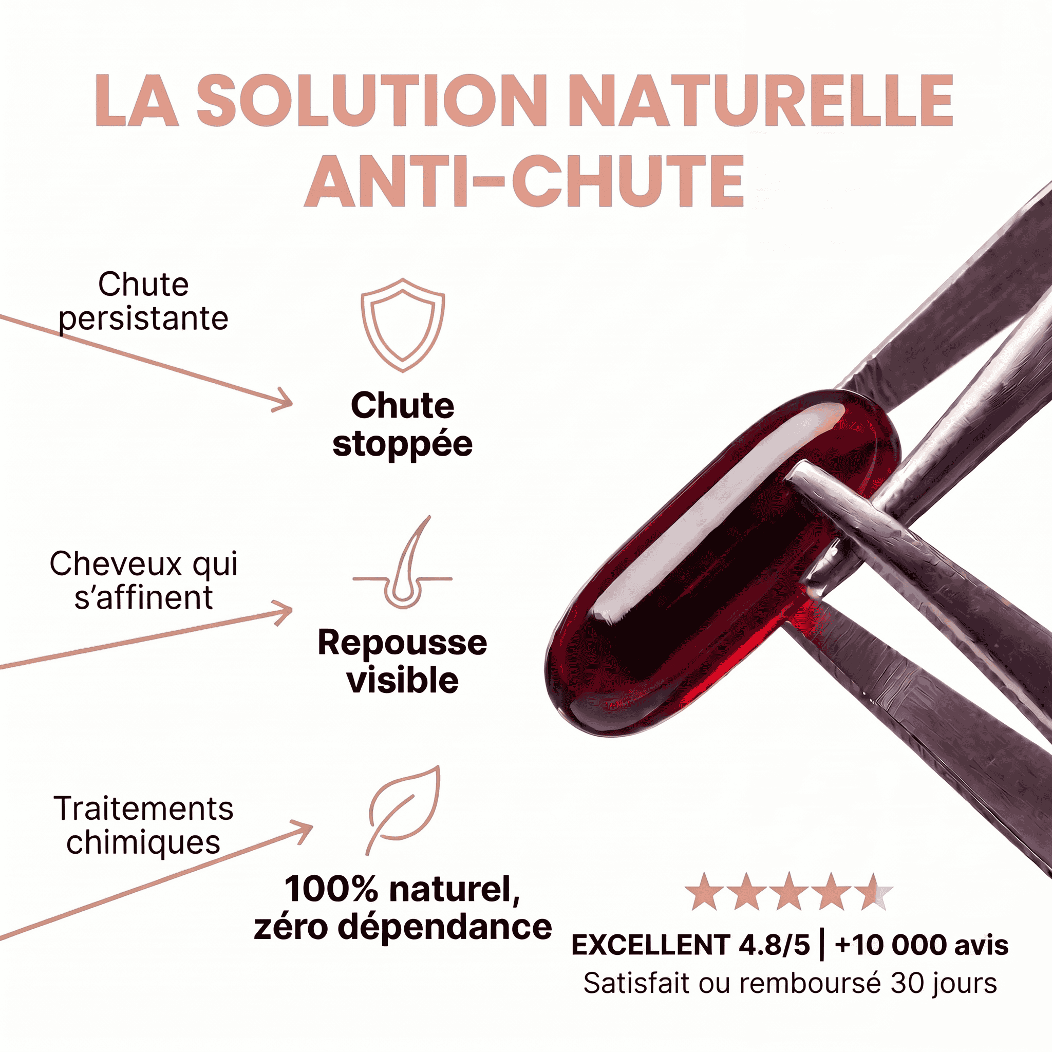 Gélules à l’huile de graines de courge – Cheveux forts & densité naturelle